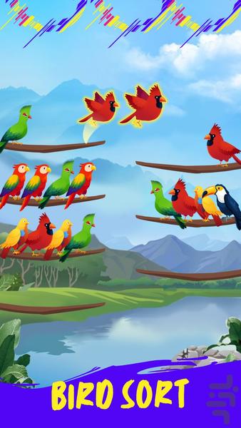 Bird Sort Color - Gameplay image of android game