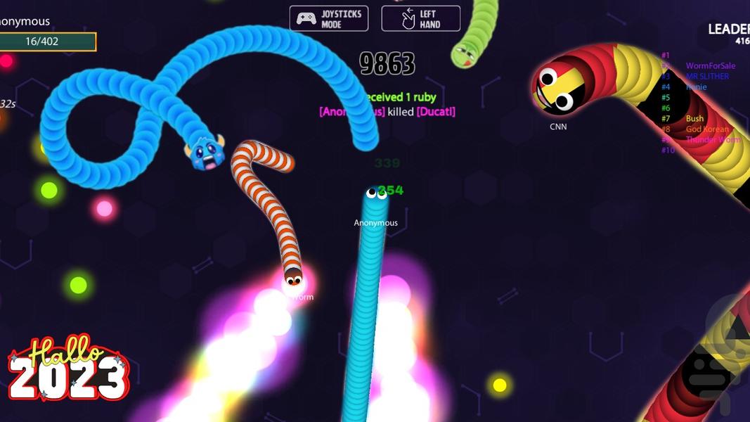 Snake io Battle - Gameplay image of android game