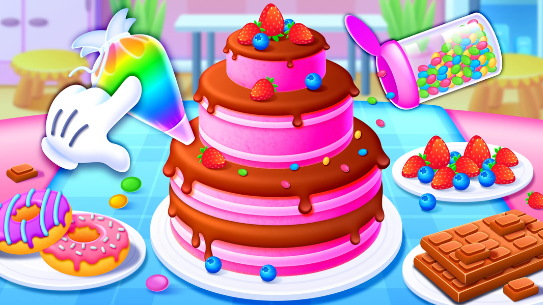 Cake Cooking Games for Kids 2+ - Gameplay image of android game