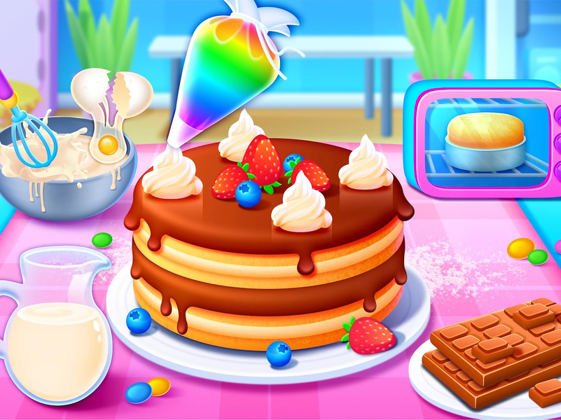 Cake Cooking Games for Kids 2+ - Gameplay image of android game