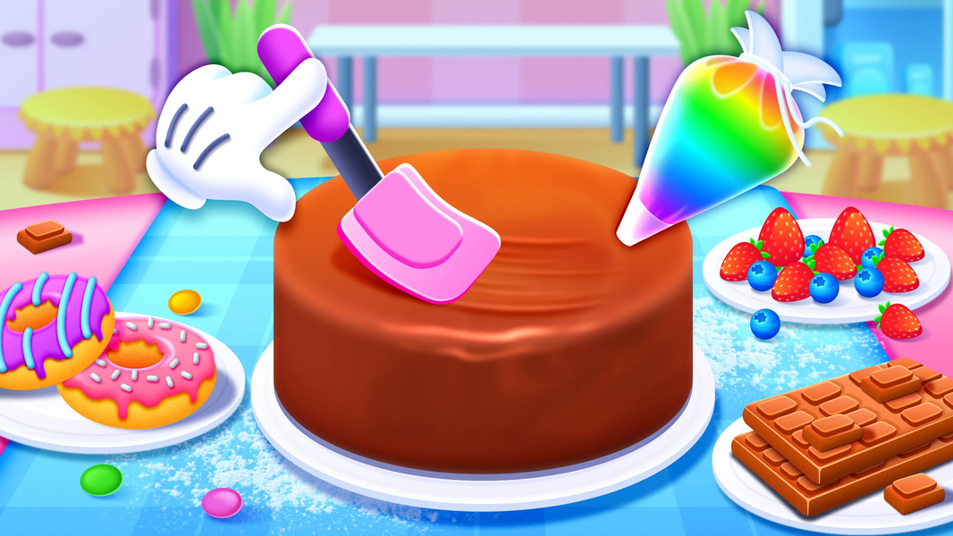 Cake Cooking Games for Kids 2+ - Gameplay image of android game