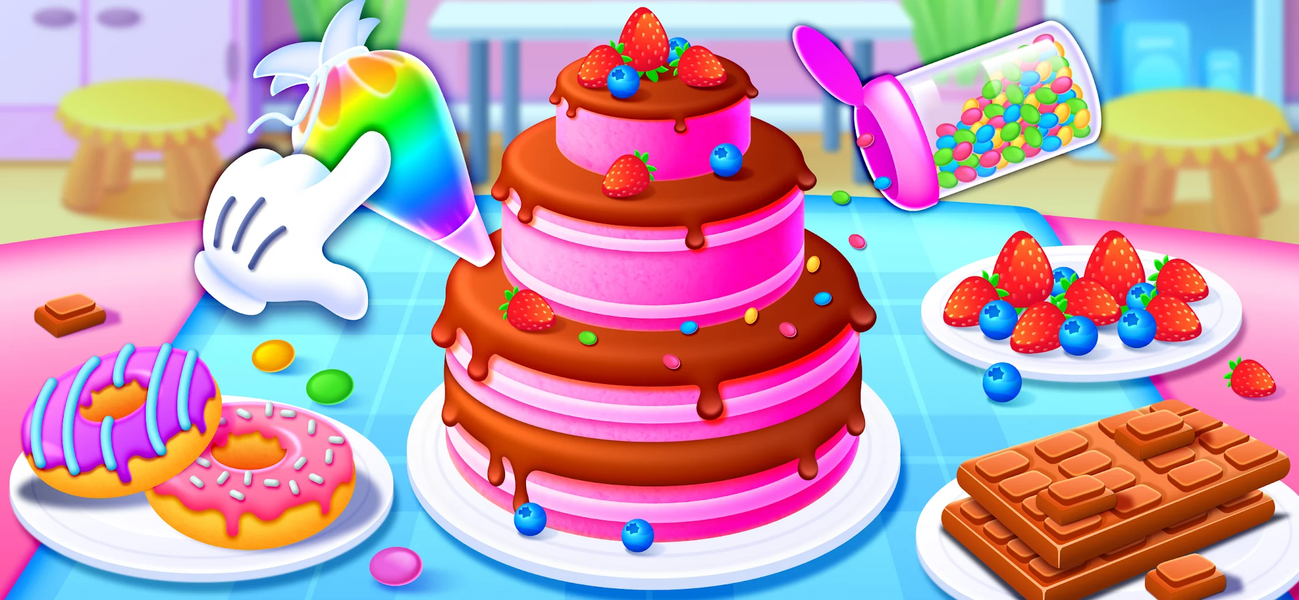 Cake Cooking Games for Kids 2+ - Gameplay image of android game