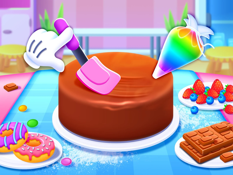 Cake Cooking Games for Kids 2+ - Gameplay image of android game
