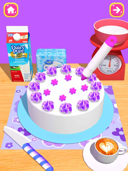 Cake Games: DIY Food Games ۳D - عکس بازی موبایلی اندروید