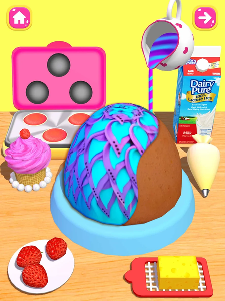Cake Games: DIY Food Games ۳D - عکس بازی موبایلی اندروید