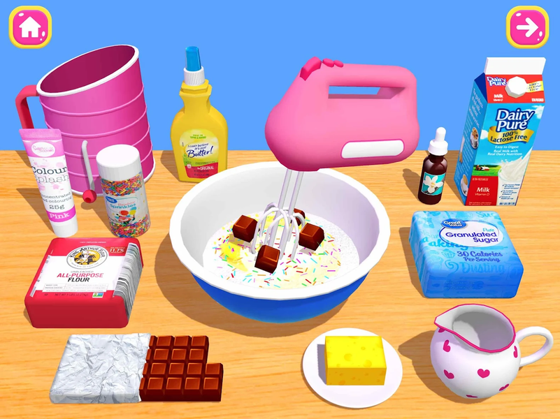 Cake Games: DIY Food Games ۳D - عکس بازی موبایلی اندروید