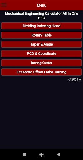 Mechanical Engineering Calc - Image screenshot of android app