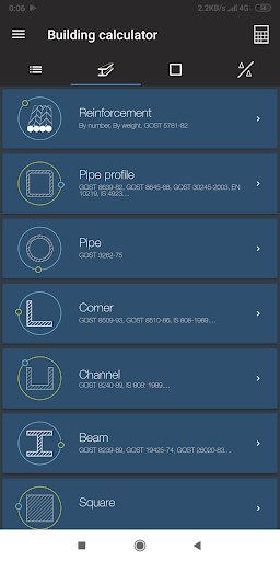 Construction Calculator - Image screenshot of android app