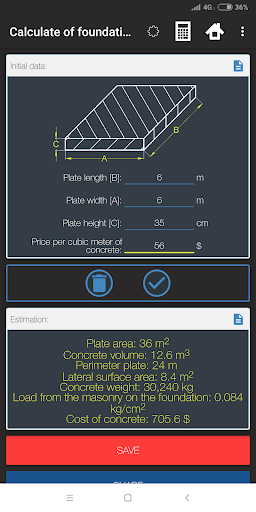 Construction Calculator - عکس برنامه موبایلی اندروید