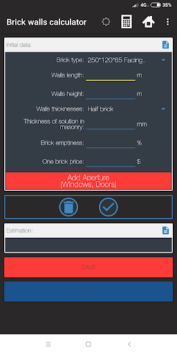 Construction Calculator - عکس برنامه موبایلی اندروید