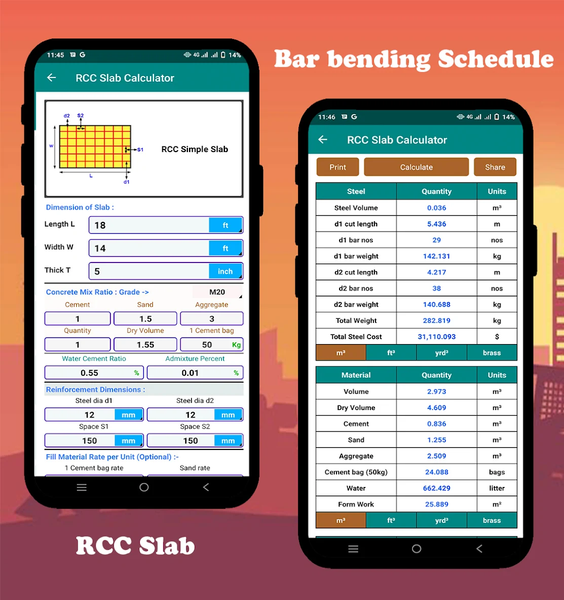 Construction Calculator - عکس برنامه موبایلی اندروید