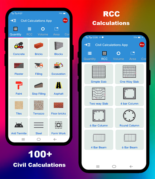 Civil Calculation App - عکس برنامه موبایلی اندروید