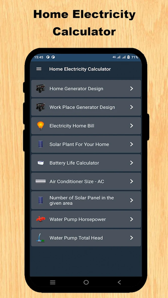 Home Electricity Calculator - Image screenshot of android app