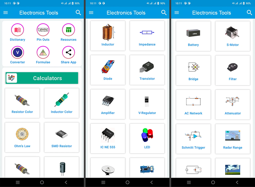 Electronics Tools: ElectroCalc - Image screenshot of android app