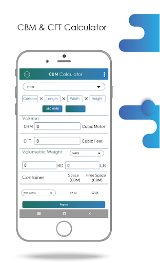 CBM Calculator-Volume (CBM & CFT) Weight (kg&lb) - Image screenshot of android app