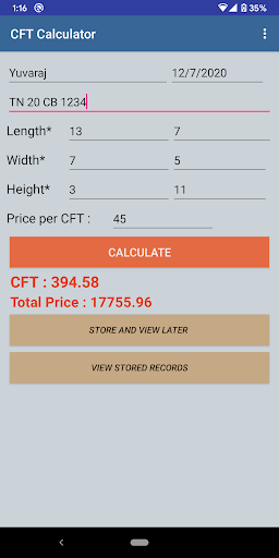 Cft calculator outlet