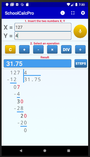 Long Division Calculator - عکس برنامه موبایلی اندروید