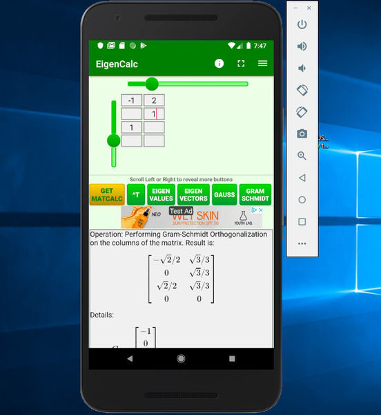 Eigenvalues Calculator - عکس برنامه موبایلی اندروید