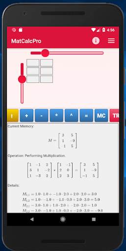 Matrix Calculator (Matrices) - عکس برنامه موبایلی اندروید