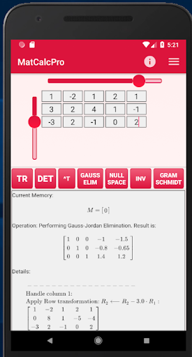 Matrix Calculator (Matrices) - عکس برنامه موبایلی اندروید