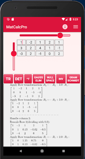 Matrix Calculator (Matrices) - عکس برنامه موبایلی اندروید