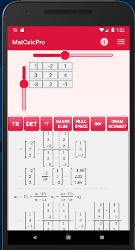 Matrix Calculator (Matrices) - عکس برنامه موبایلی اندروید