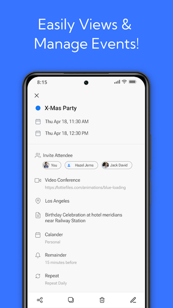 Calendar - عکس برنامه موبایلی اندروید