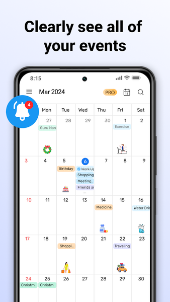 Calendar - عکس برنامه موبایلی اندروید