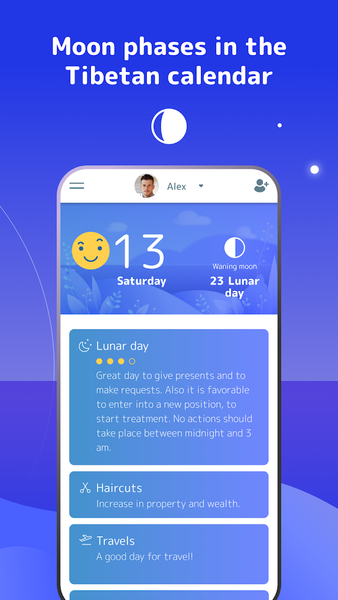 Moon Haircut Calendar Norbu - عکس برنامه موبایلی اندروید