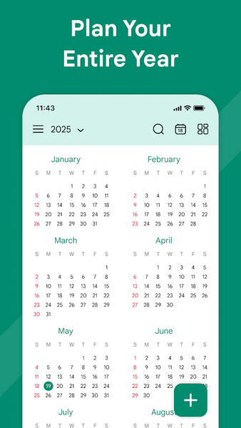 Calendar 2025 - Image screenshot of android app