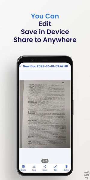 اسکنر اسناد - عکس برنامه موبایلی اندروید