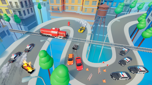 Line Race: Police Pursuit - Gameplay image of android game