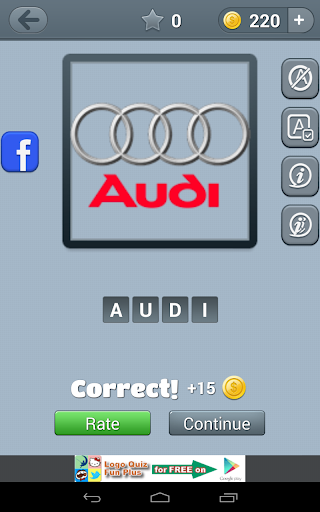 Car Logo Quiz - Gameplay image of android game