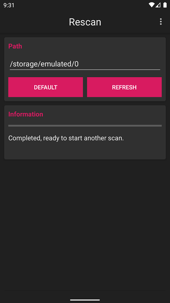 Rescan Media - Refresh Storage - Image screenshot of android app