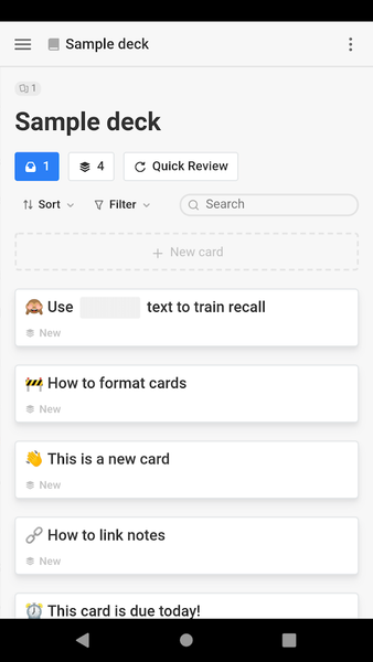 Mochi - Flashcards and notes - عکس برنامه موبایلی اندروید