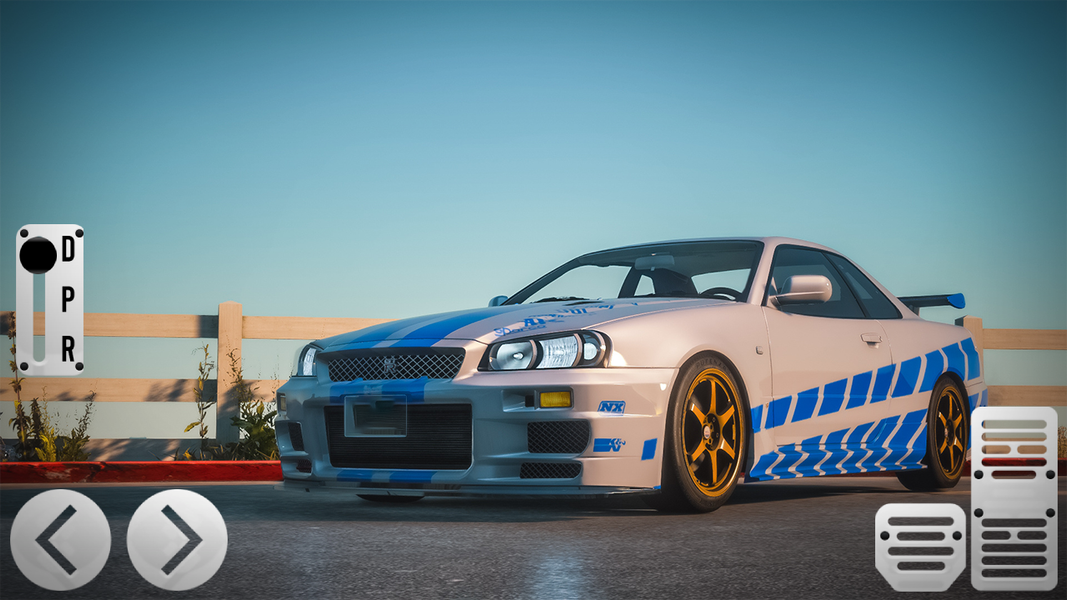 Skyline R34 GTR City Racetrack - Gameplay image of android game