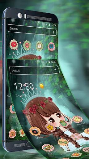 Princess Cute Theme HD - Image screenshot of android app