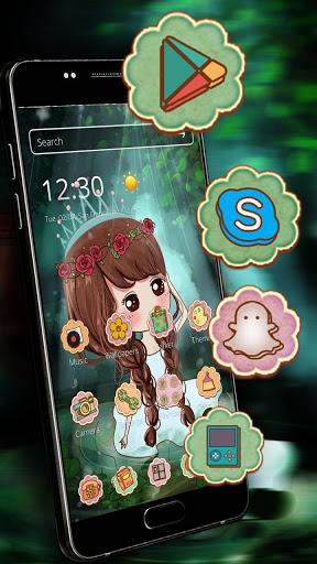 Princess Cute Theme HD - Image screenshot of android app