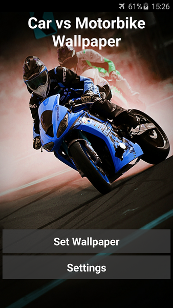 Car vs. Motorbike Wallpaper - Image screenshot of android app