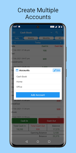 Cash Book- daily expenses - Image screenshot of android app