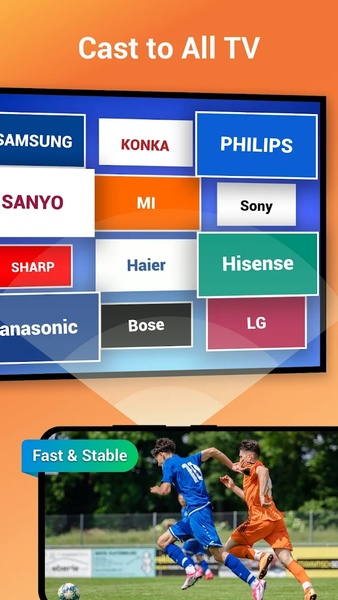 Cast to TV, Chromcast & Roku - Image screenshot of android app