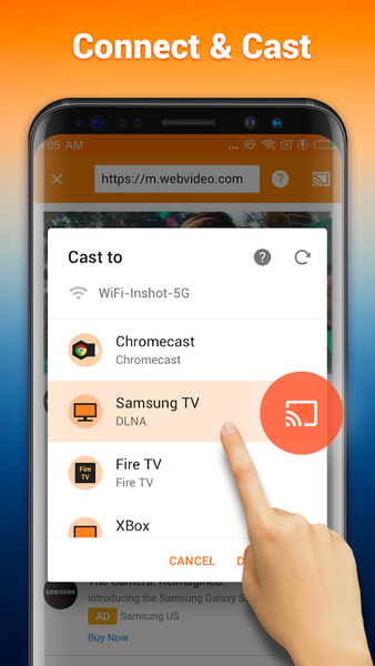 Cast to TV/Chromecast/Roku - Image screenshot of android app