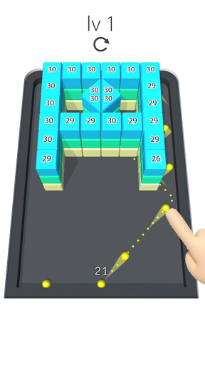 Super Balls - 3D Brick Breaker - Gameplay image of android game
