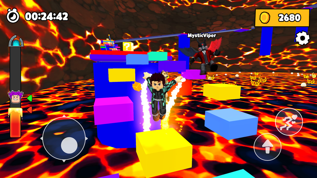 Rainbow Race: Obby Dash - Gameplay image of android game