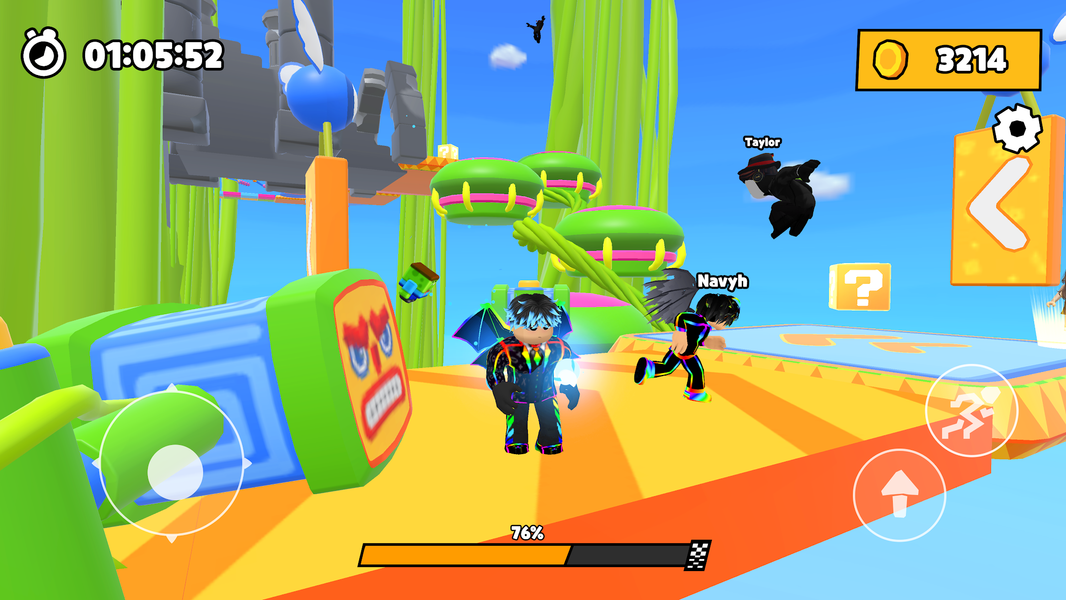 Rainbow Race: Obby Dash - Gameplay image of android game