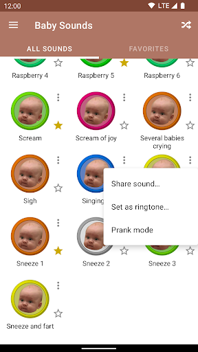 Baby Sounds - عکس برنامه موبایلی اندروید