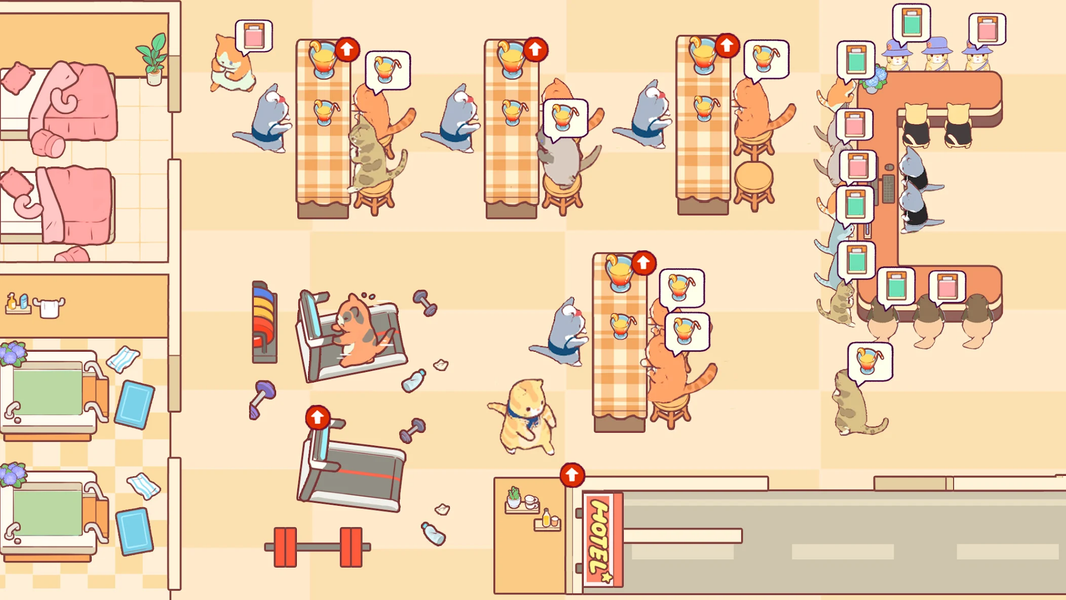 Cat Hostel: Idle Tycoon Games - عکس بازی موبایلی اندروید