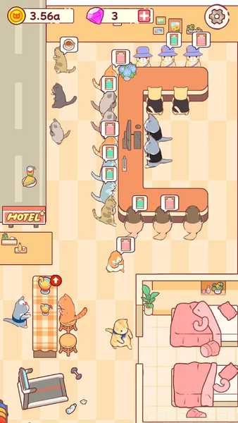 Cat Hostel: Idle Tycoon Games - عکس بازی موبایلی اندروید