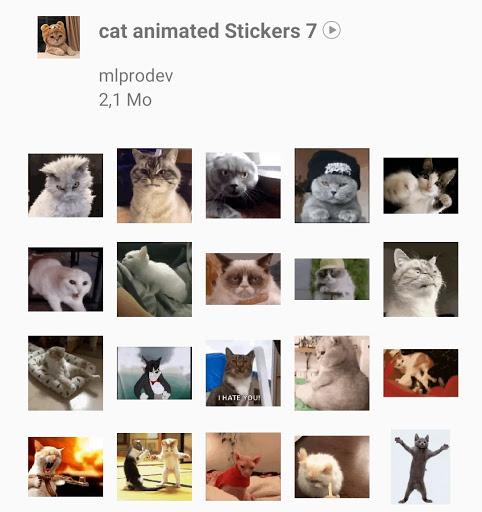 Cat Animated Stickers WASticke - عکس برنامه موبایلی اندروید
