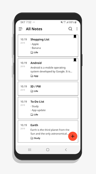 GridNote - Notepad, Notes - عکس برنامه موبایلی اندروید